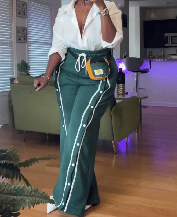 Button-down Track Pants