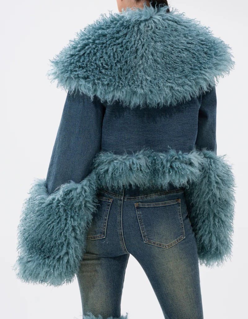 Fur Trim Denim Jacket