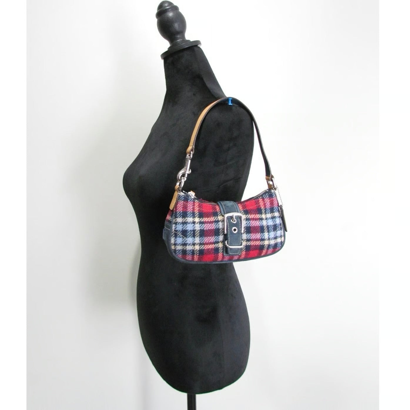 Vintage Wool Plaid Bag