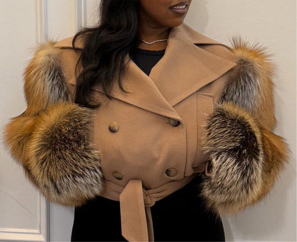 🔥Last Day Promotion 49% OFF🔥Plush Sleeves Short Coat