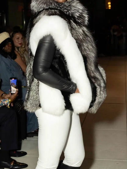 Faux Fox Fur Coat Vest