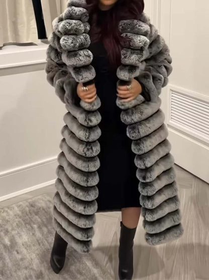 Free shipping✈Women's Long Fluffy Coat Plush Outerwear