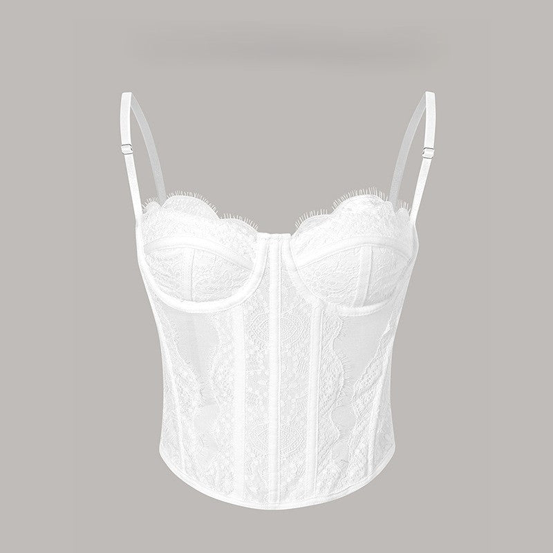 Sexy Fishbone Lace Corset Top