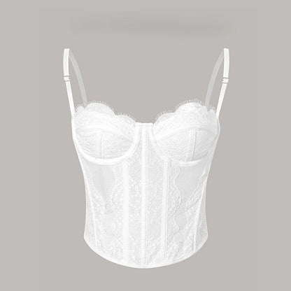 Sexy Fishbone Lace Corset Top