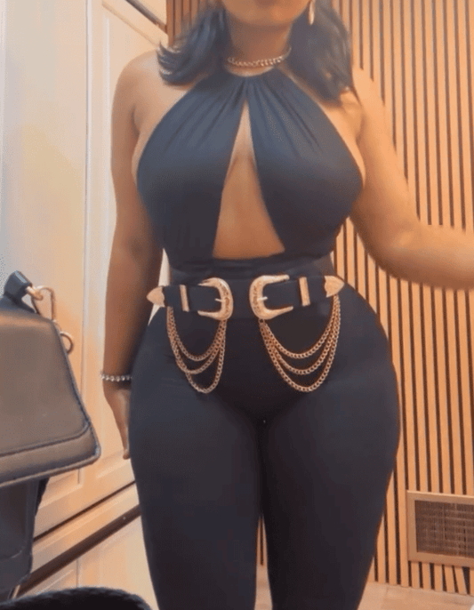 Straps Cutout BodyStocking Jumpsuit