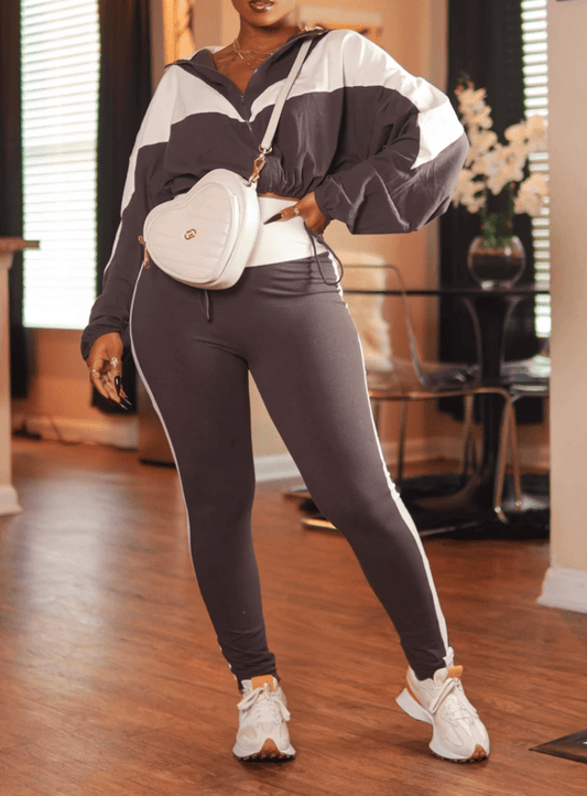 Sporty Chic Two-Piece Sweatsuit Set