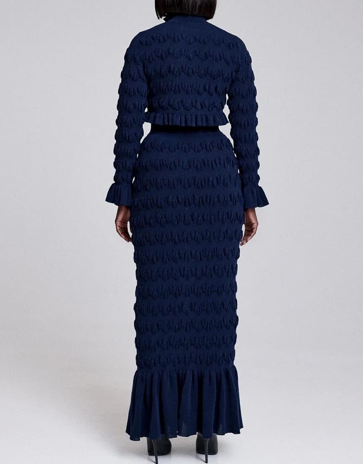 Knit Crop Top & Mermaid Skirt Set