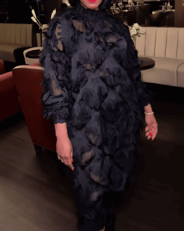 Chiffon Tassel Loose Midi Dress