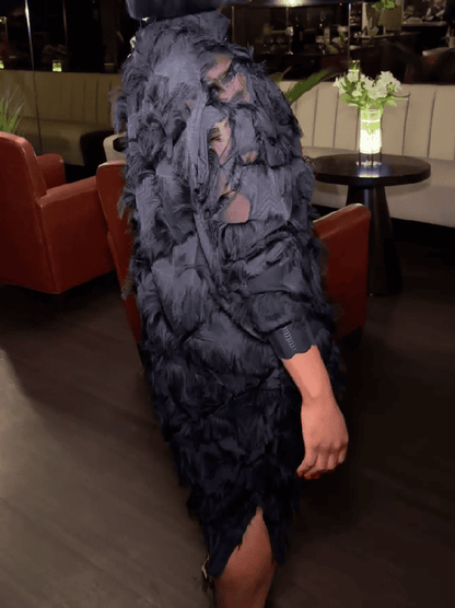 Chiffon Tassel Loose Midi Dress