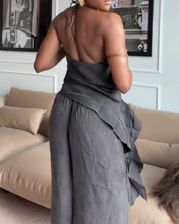 Fashion Streetwear Linen-Inspired Set