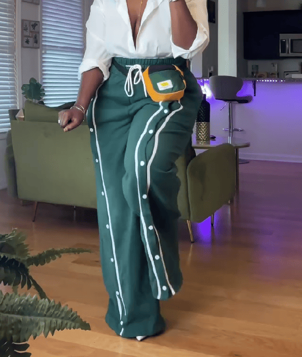 Button-down Track Pants