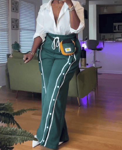 Button-down Track Pants
