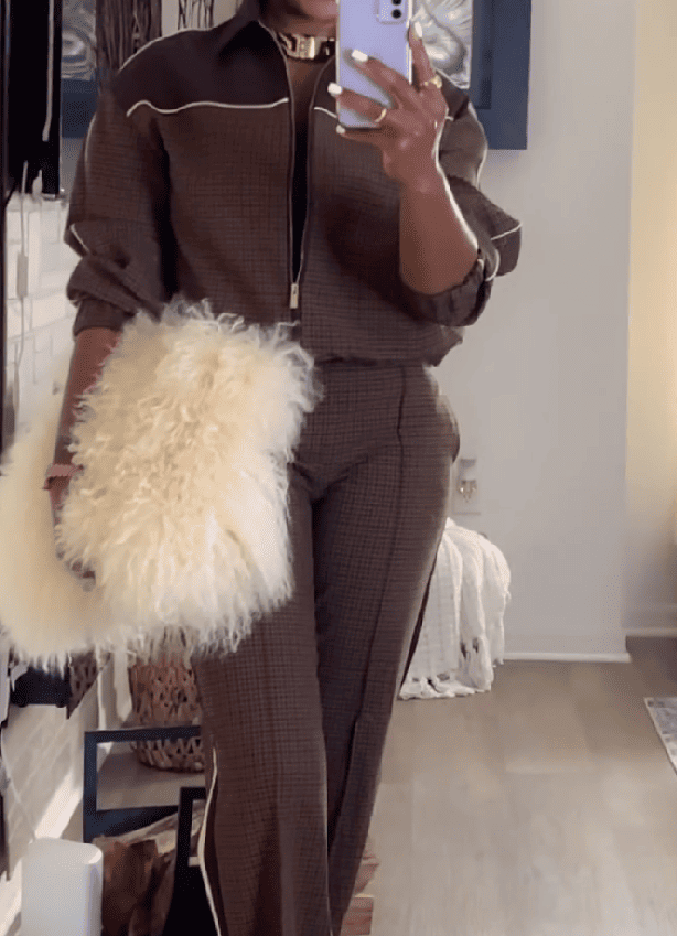 Luxury Plaid Casual Set