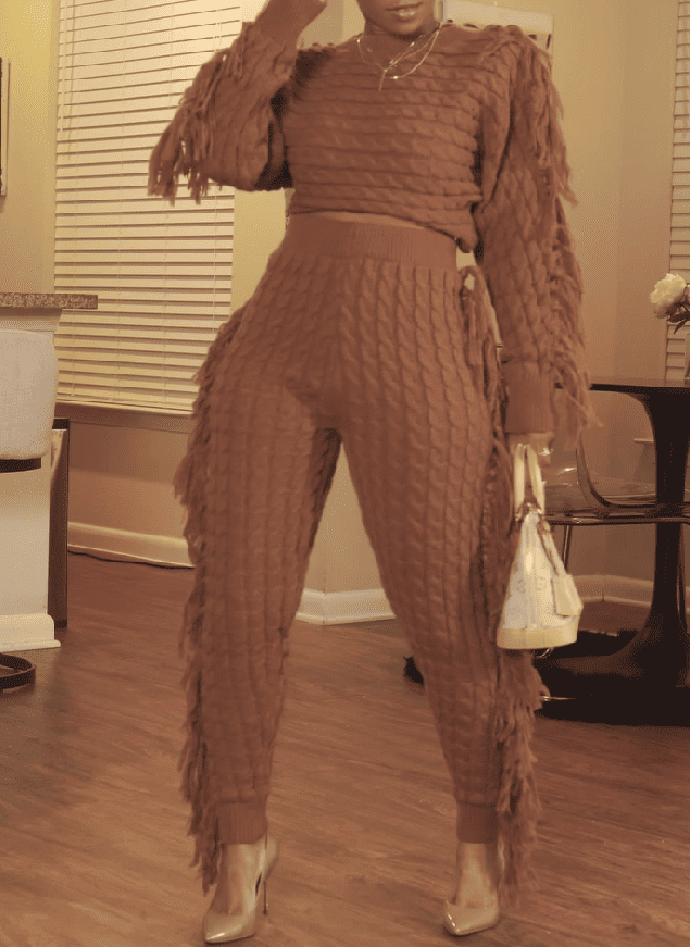 Fringe Knit Set