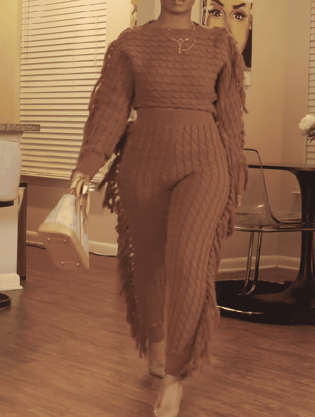 Fringe Knit Set