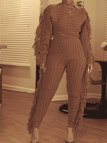 Fringe Knit Set