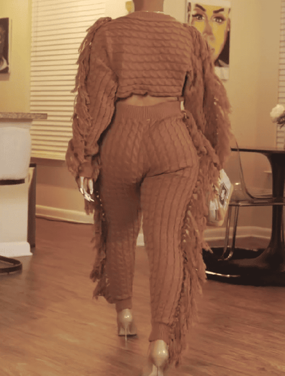 Fringe Knit Set