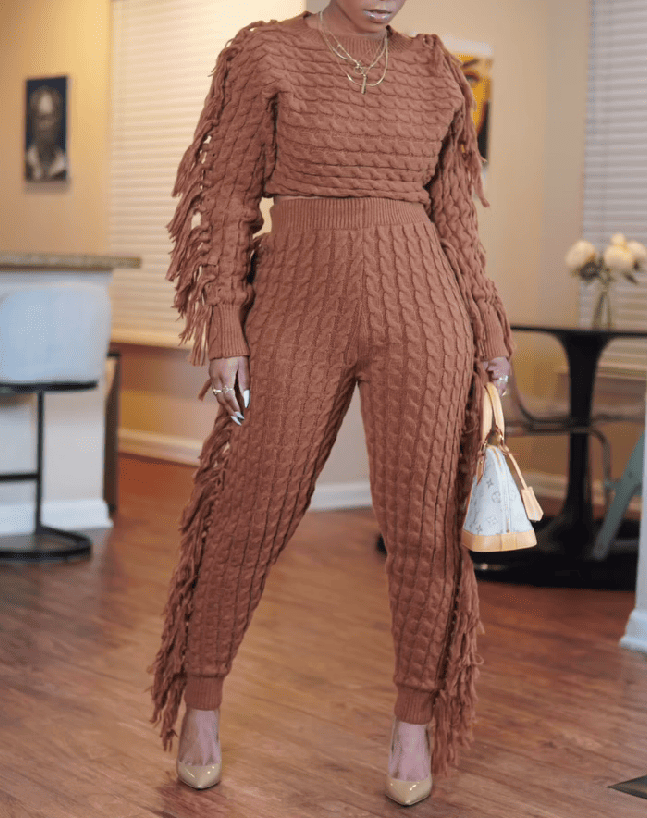 Fringe Knit Set
