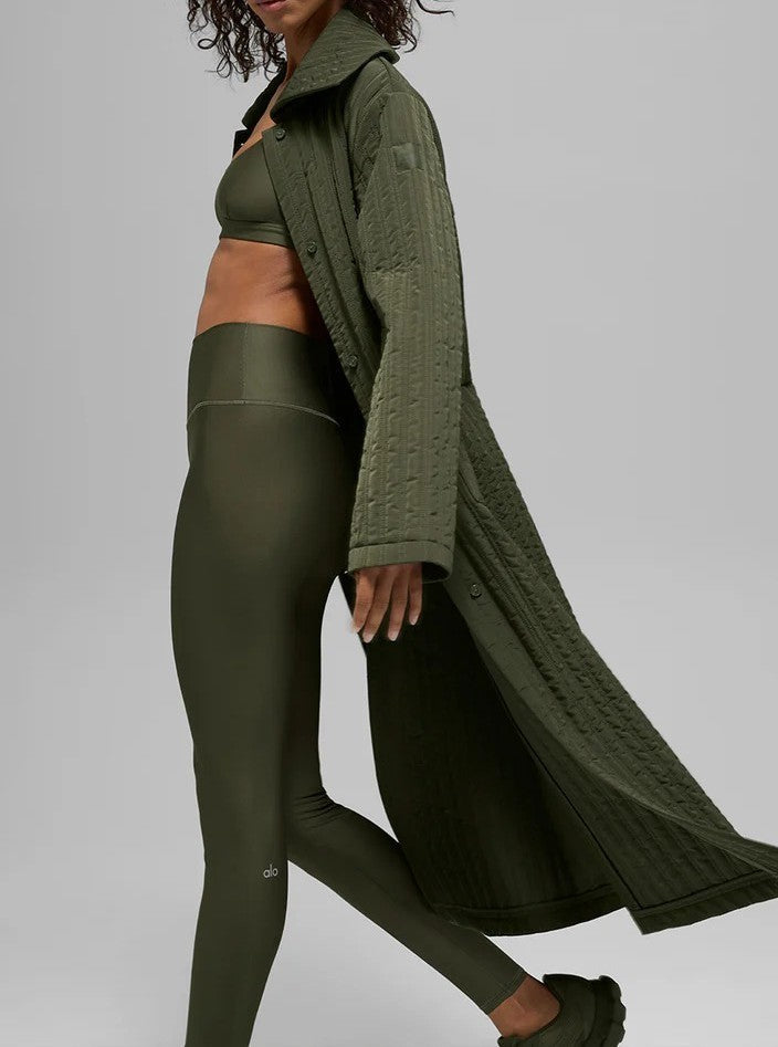 Quilted Skyline Long Coat