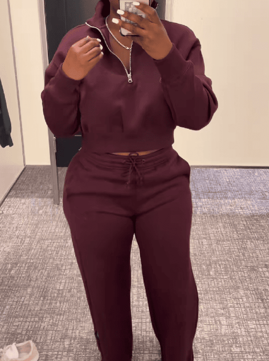 Zippered Track Top + Jogger