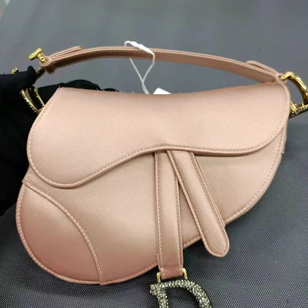 Saddle Bag with Crystal Buckle Handbag