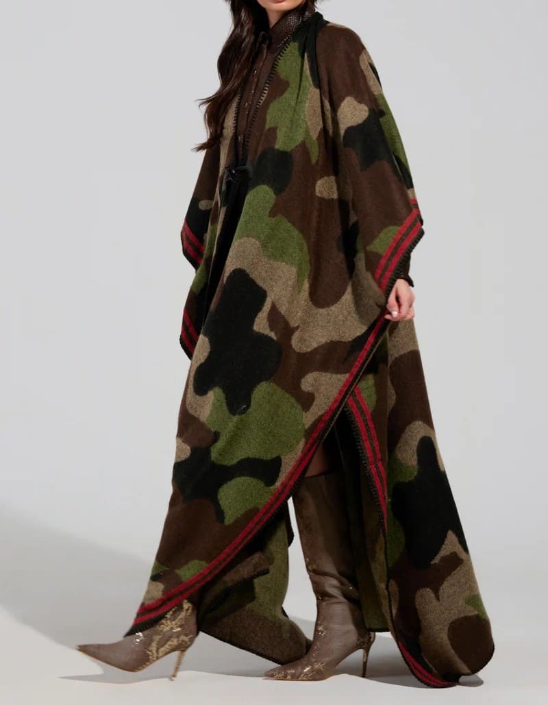 Camo Nights Maxi Poncho