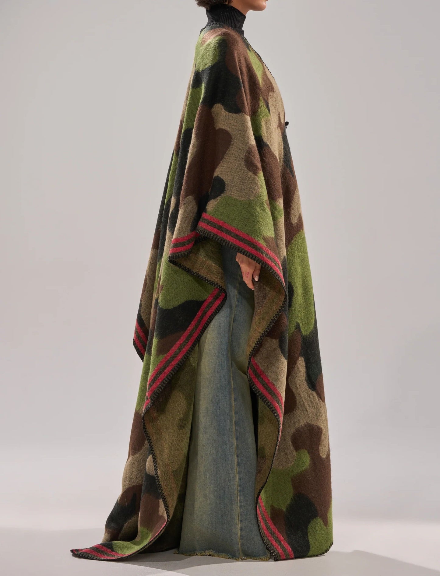Camo Nights Maxi Poncho