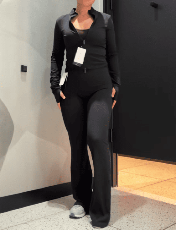 Black Sculpt Flare Tracksuit