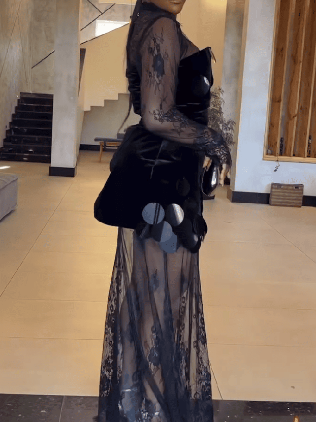 Elegant Sequined Lace Party 2pc Dress