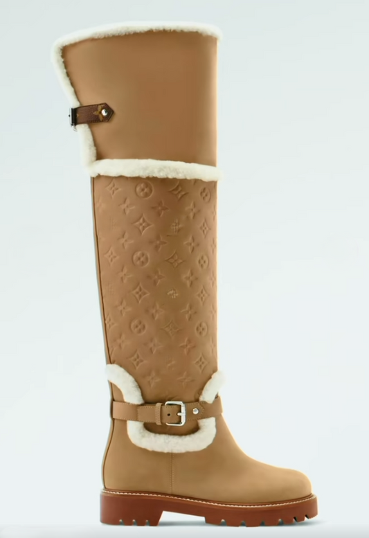 Buckle Flat Thigh Boots
