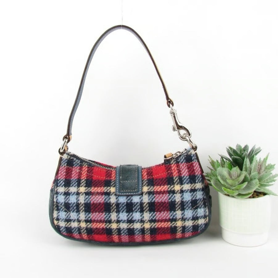 Vintage Wool Plaid Bag