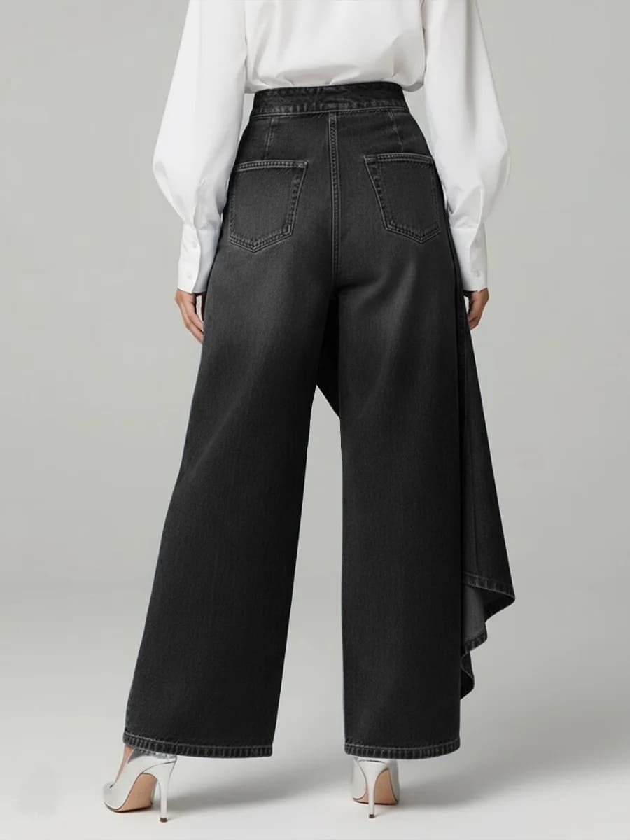 High-waisted Relaxed Fit Wide-leg Jeans