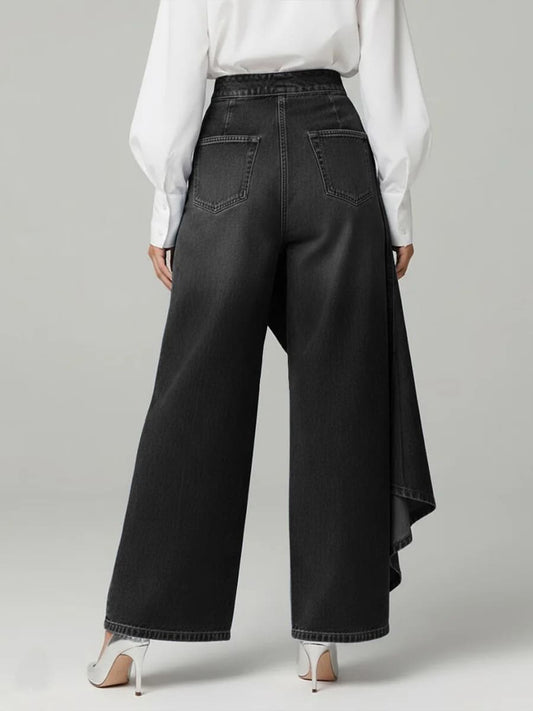 High-waisted Relaxed Fit Wide-leg Jeans