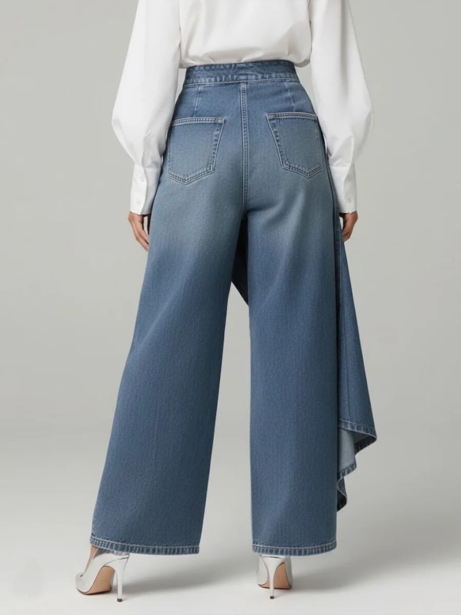 High-waisted Relaxed Fit Wide-leg Jeans