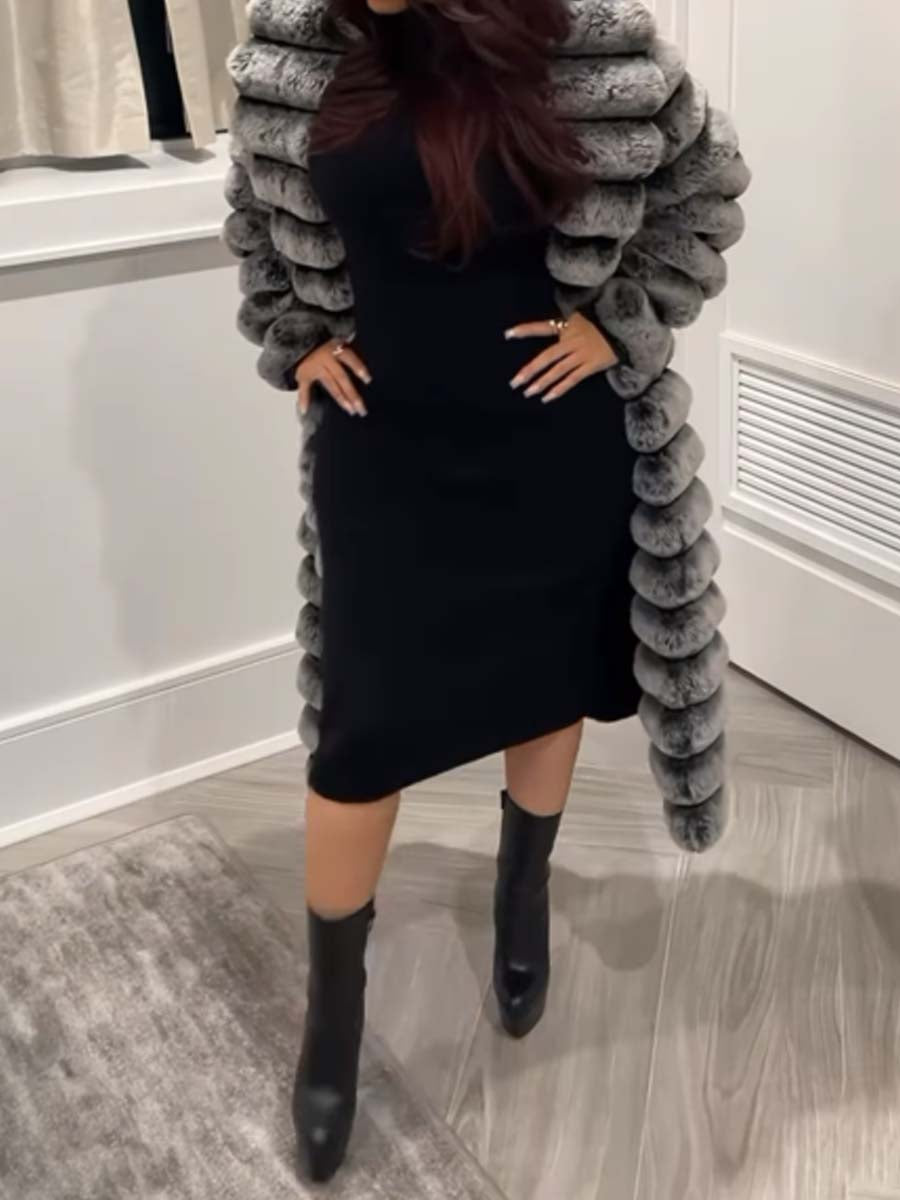 Free shipping✈Women's Long Fluffy Coat Plush Outerwear