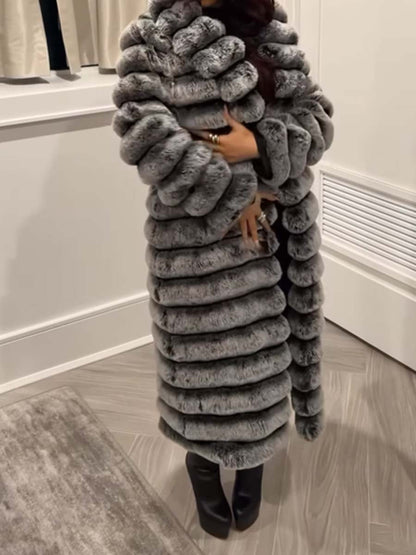 Free shipping✈Women's Long Fluffy Coat Plush Outerwear