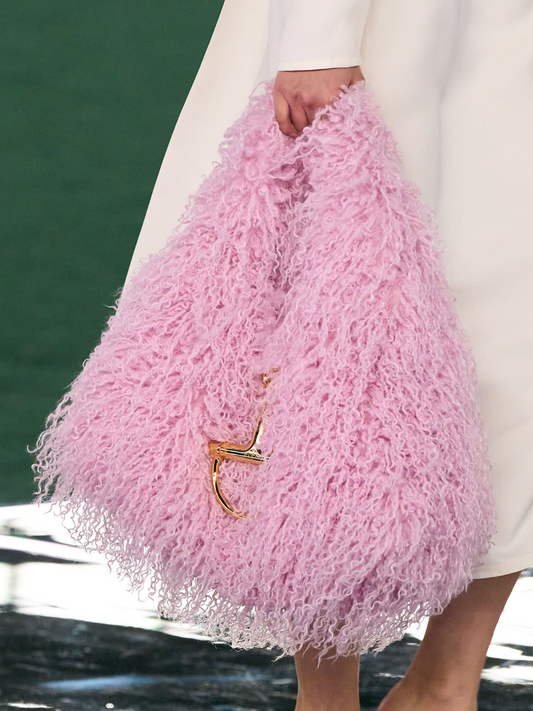 Curly Faux Fur Shoulder Bag