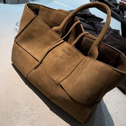 Patchwork Large Suede Tote Bag