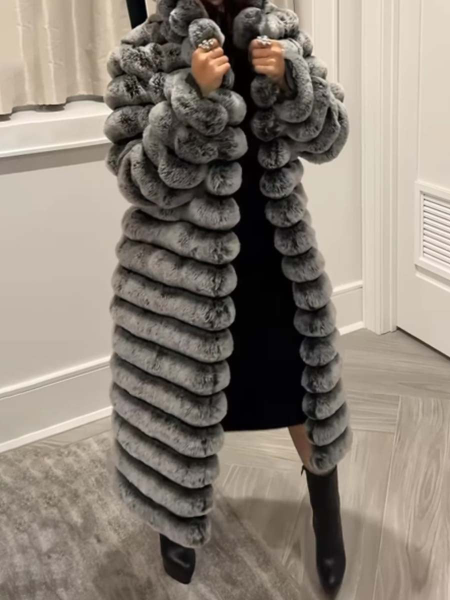 Free shipping✈Women's Long Fluffy Coat Plush Outerwear