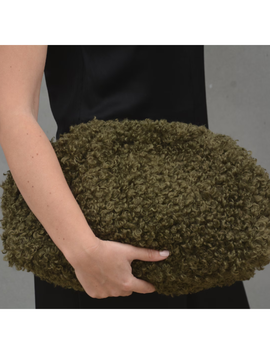 Vintage Curly Dumpling Clutch Bag