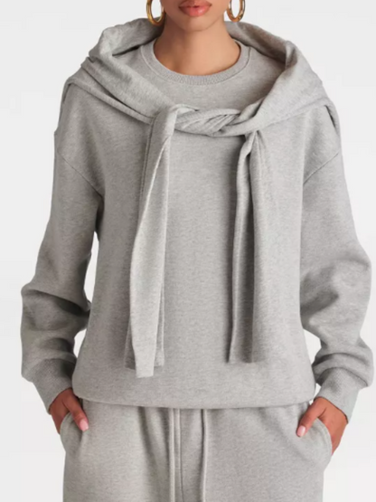 Solid Color Loose Sport Suit