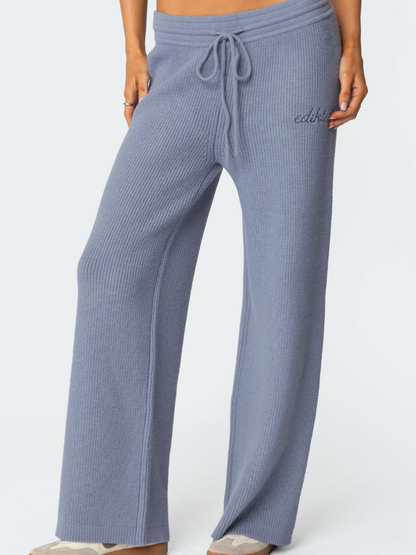 Ribbed Knit Pants Set