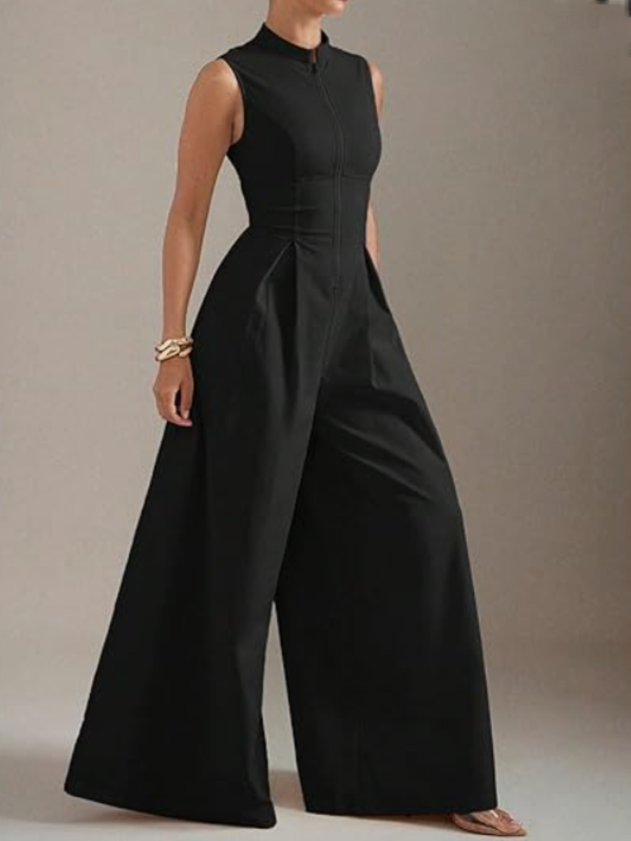 Sleeveless Zip-Up Pants