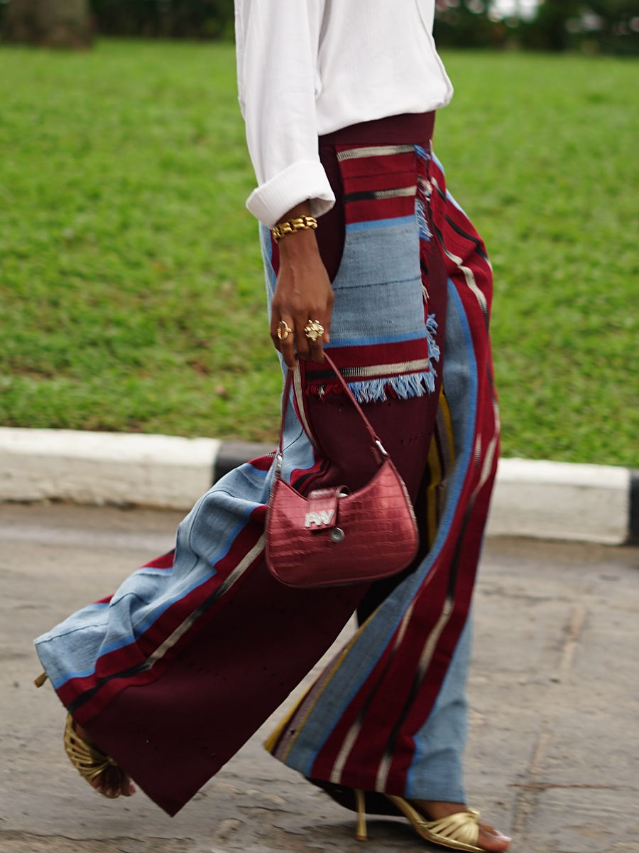 Patchwork Wide Leg Pants