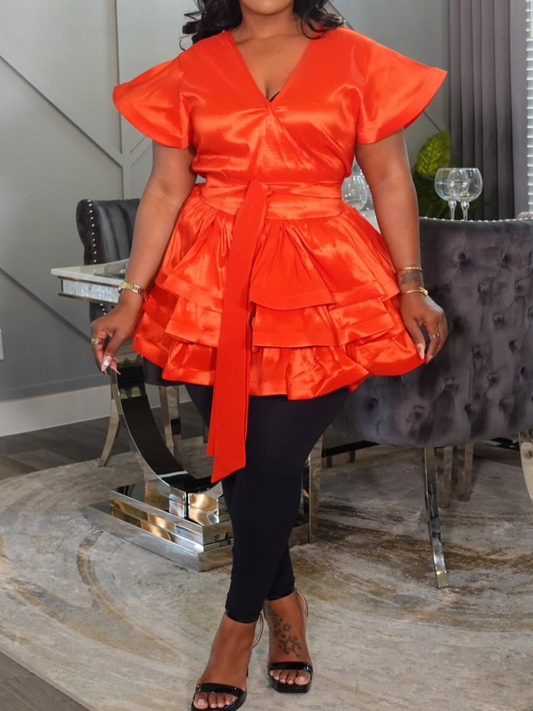 Dazzle Ruffled Top Dress